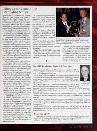 Jeffrey Lorch Named Top Graduating Senior